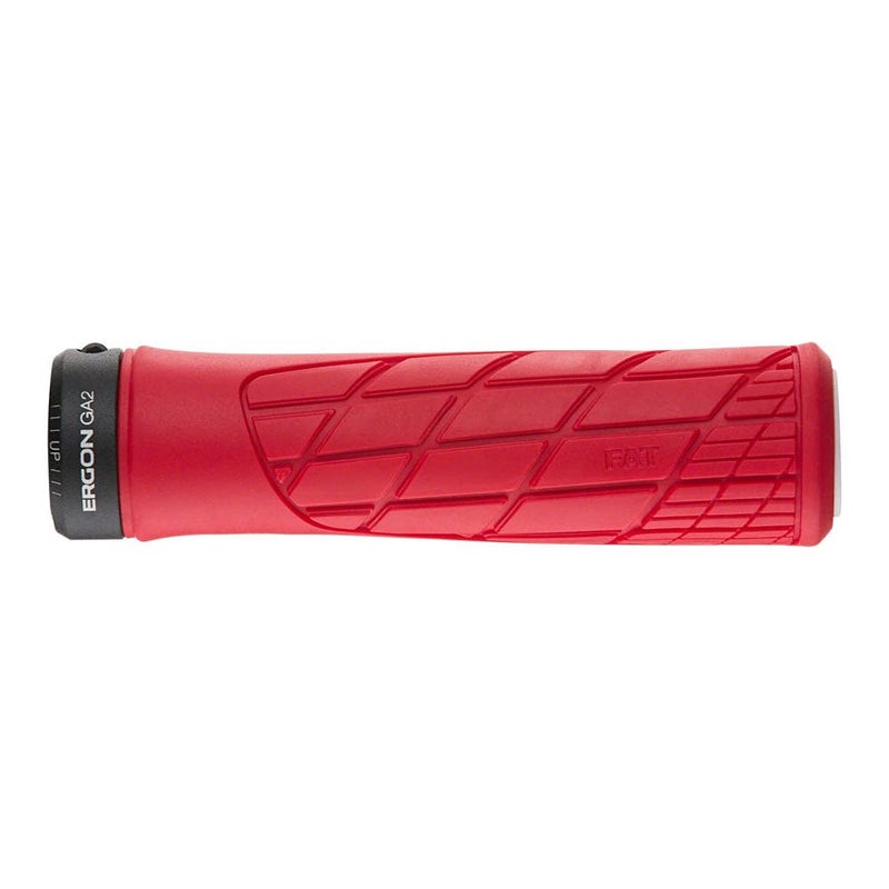 Ergon GA2 Fat MTB All-Mountain Bike Grips â€“ Ergonomic, Adjustable, Soft German Rubber for Trail, XC, Freeride & Bikepacking, Risky Red - Image 2